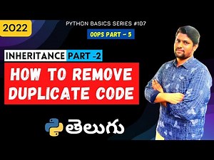 #107 How To Remove Duplicate Code | Inheritance in Python | oops concepts | Python tutorials