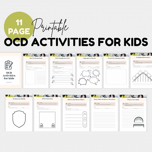 OCD Therapy Worksheets: ERP Activities for Kids, Teens, Adults (printable Workbook) - Etsy