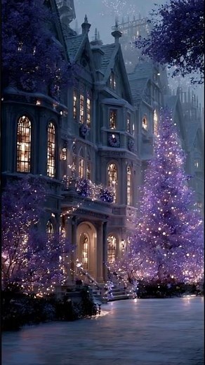 Magical Purple Christmas Mansion Tour | Dreamy Aesthetic Holiday Decor
