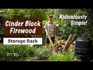 Make a Concrete Cinder Block // Firewood Storage Rack!