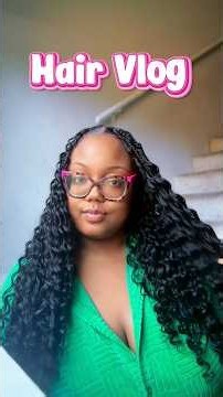 Watch my stylist achieve these gorgeous boho knotless braids using Pizazz Deep Wave crochet hair😍