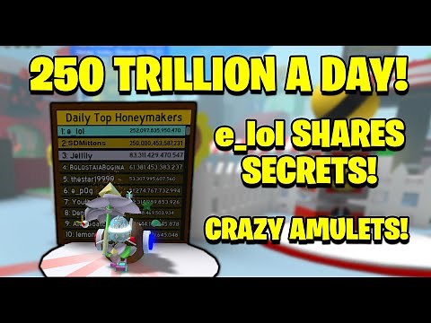 How to make 250 Trillion Honey a day with e_lol - Bee Swarm Simulator