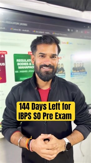 144 Days Left for IBPS SO Pre Exam 😱 #ibps #ibpsso #ibpsso2026 #shortsfeed