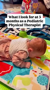Key gross motor milestones to look for around 3 months ⬇️ ✨ Lifts head during tummy time ✨ Pushes up on forearms or arms ✨ Kicks legs and moves arms in smooth, alternating sequences These skills matter because they help develop: ✔️ Neck and upper-body strength ✔️ Early core activation ✔️ Coordination between arms and legs ✔️ Endurance for longer tummy-time play 🤍 Important reminder: Every baby develops on a range. Some will show these skills clearly, others are just starting AND both can be com
