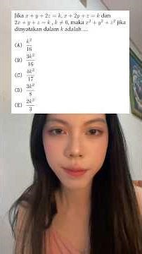 SIMAK UI 2010 - Sistem Persamaan Linear 3 Variabel #simakui #matematikadasar