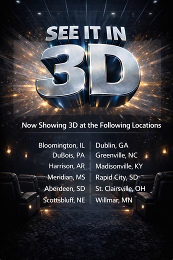 🎬👓 See it in 3D — now at MORE Golden Ticket Cinemas locations! The big screen just got even bigger. We’ve added new 3D locations, bringing you immersive visuals, jaw-dropping depth, and movie moments that leap off the screen. And this is just the beginning — more 3D locations are coming soon! 🎥✨ 🎟️ Tickets on sale now at GTCinemas.com #SeeItIn3D #3DMovies #BigScreenExperience #GTCinemas | Golden Ticket Cinemas