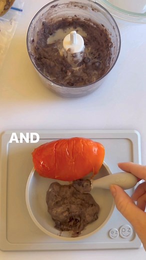 A meal isn’t much... When first starting solids, a “meal” is often just 1 or 2 pieces of food. There’s no need to offer a full plate with multiple options, as many babies may find this overwhelming. Instead, focus on one or two options prepared in an age-appropriate way. Keep in mind that a baby who is just learning to taste, explore, and chew solid foods will not actually consume much at first as they’re building up their self-feeding skills. As baby grows, you can gradually increase their opti