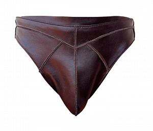 Men's Gladiator Leather Briefs With Buckle in Brown - Custom Made to Order JO-099 - Etsy
