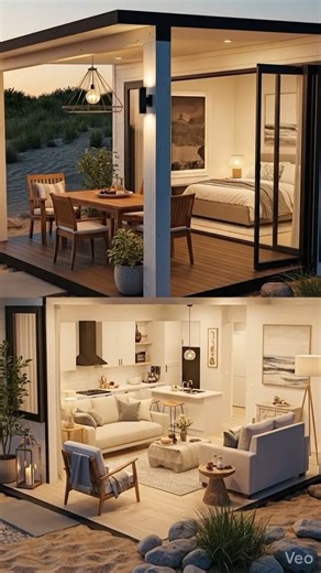 Old cabin ➡️ Dream beach house 😮✨#BeforeAfter #Transformation #Satisfying