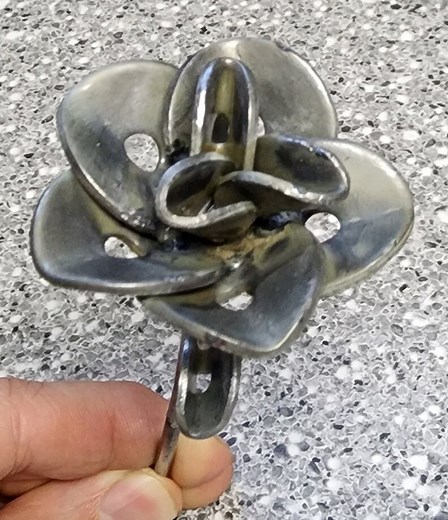 Welded Steel Flower Sculpture: Small Spiral Recycled Metal Flower Art - Etsy Australia