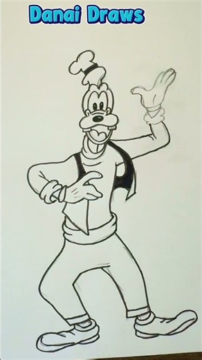 How to Draw Goofy Step by Step | Disney Drawing Tutorial #shorts #drawing #art