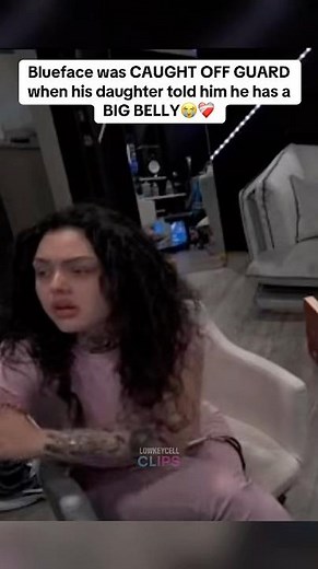 Blueface was SHOCKED when his daughter said this 😭❤️‍🩹 #blueface #ytshorts #fyp