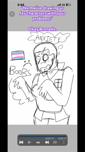 “Normalise drawing ur fav characters with your problems” #jimmyhopkins #bully #transftm #anxiety