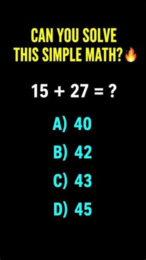Easy… or is it? 👀#MathPuzzle #EasyMath #BrainTeaser #QuickTest