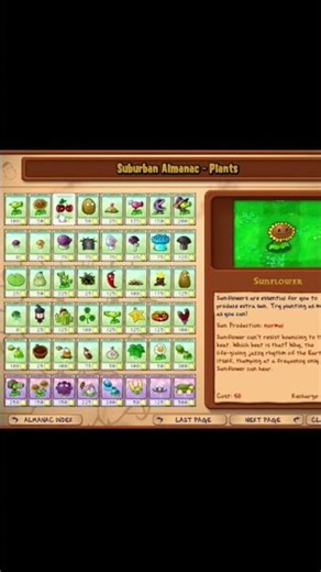 PvZ DLC Edition - Suburban Almanac | Plants page 1 #pvz #pvzshorts #pvzgameplay #plantsvszombies