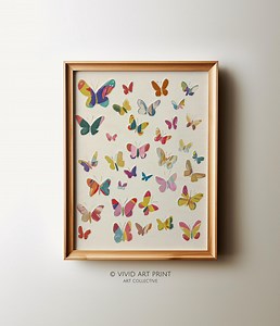 Abstract Butterfly Illustration PRINTABLE Wall Art | Neutral Cottagecore Nursery Home Decor Digital Download | Vivid Art Print IA-613 - Etsy