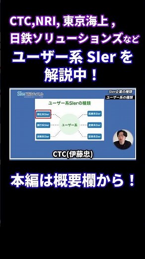 企業研究に役立つ？ユーザー系SIer解説！