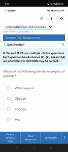 Which of the following are examples of colloids?Choose one or... | Filo