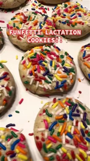 Breastfeeding support never tasted so fun 🎉 Our Funfetti Lactation Treats are crafted to help increase milk supply, support hydration, and give nursing moms a feel good treat they can enjoy during pumping sessions or busy mama moments. Let's boost your milk supply, mamas! Liquidgoldgoods.com #lactationtreats #breastfeedingmom #lactationcookies #milksupply #breastmilk