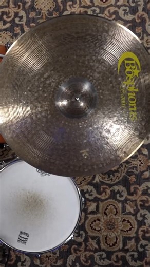The 22" Bosphorus Cymbals Samba Ride Cymbal ($533.00) has a complex, aged tone with an expressive responsiveness and clear stick definition. Available NOW at memphisdrumshop.com #drums #drumshop #bosphorus #cymbals | Memphis Drum Shop & myCymbal.com