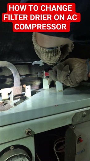 HOW TO CHANGE FILTER DRIER ON AC COMPRESSOR #JB23VLOG #allaboutmarineengineering