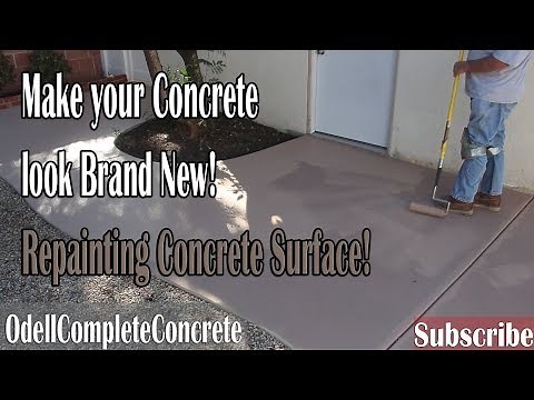How to Paint Over Concrete Using DeckOver, Cover up your stains, cracks, and blemishes