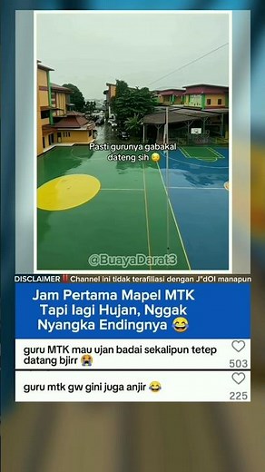 Jam Pertama Mapel MTK Tapi lagi Hujan, Nggak Nyangka Endingnya 😂