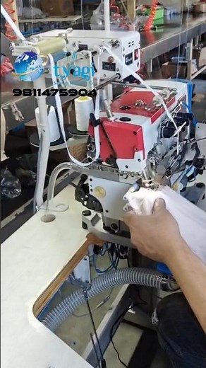 Full automatic overlock elastic attaching machine