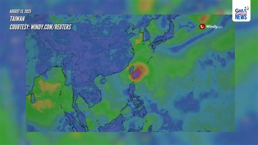 Weather map shows Typhoon Podul (Typhoon #GorioPH) closing in on Taiwan's southeastern coast | GMA Integrated News