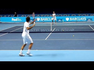 Roger Federer Court Level Tennis Practice