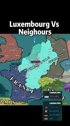 Luxembourg if it locked in: (Modern Wars) #warsimulation #mapping #history