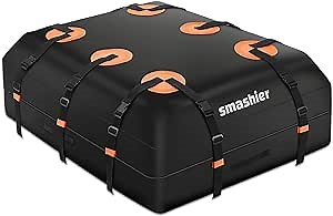 Car Roof Top Cargo Carrier Bag,SUV Rooftop Luggage Travel Bag,16 Cubic Feet Soft-Shell,Waterproof for All Vehicles W/Without Rails