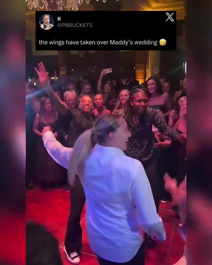 The Dallas Wings were having a blast at Maddy Siegrist’s wedding🥳#wnba