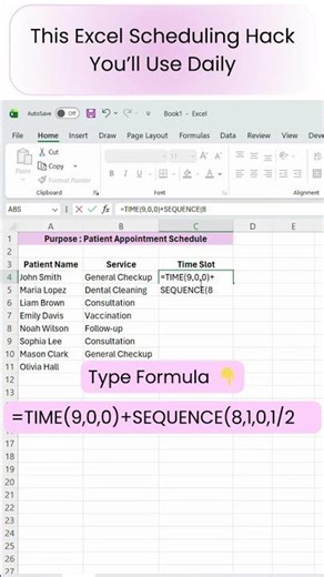 Generate Appointment Slots Instantly in Excel! ⏰