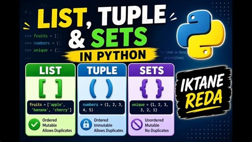 Learn Python Lists First! Difference Between List, Tuple Set | Reda Iktane