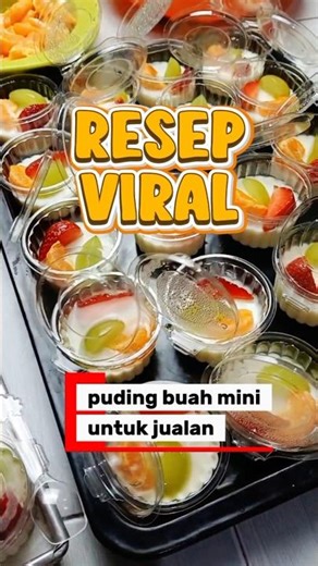 Puding Buah Mini Cantik! Ide Dessert Box untuk Jualan Laris Manis 🍓🍊🍇