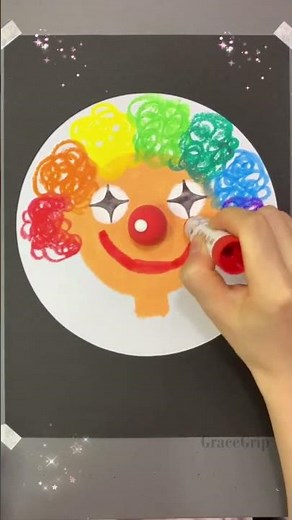How to Make a Rainbow Clown Face Craft | Easy DIY Art Tutorial for Kids