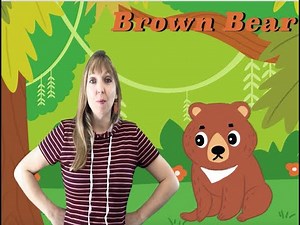 Brown bear song, sing a story for kids, dancing music,sing and dance a story book for kids,