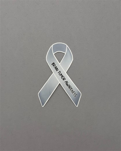 Brain Tumor Awareness Ribbon Sticker or Magnet | Water Resistant Sticker - Etsy