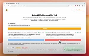 How to extract URLs from a large XML sitemap online