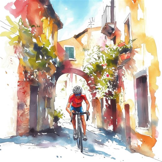 10 Cycling Clipart, Cycling Race Road Images, Printable Watercolor Clipart, High Quality JPG, Commercial Use, Paper Crafts, Junk Journals - Etsy