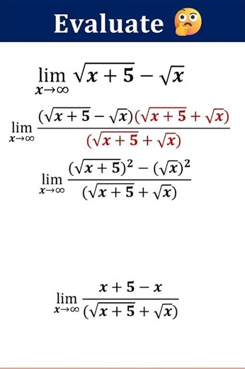 Evaluate Limit at Infinity #short #calculus