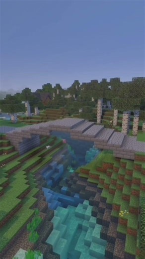 Stone bridge Timelapse in #minecraft #minecraftbuilds #minecraftbuilding #minecraftbuild #gaming
