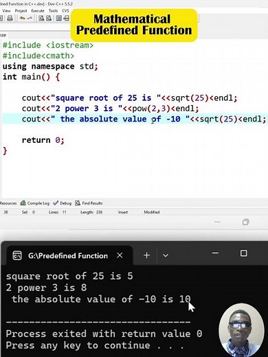 Stop Calculating Manually! Use These C++ Math Predefined Functions 🤯