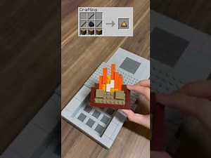 Crafting Minecraft Campfire BUT Lego! #shorts