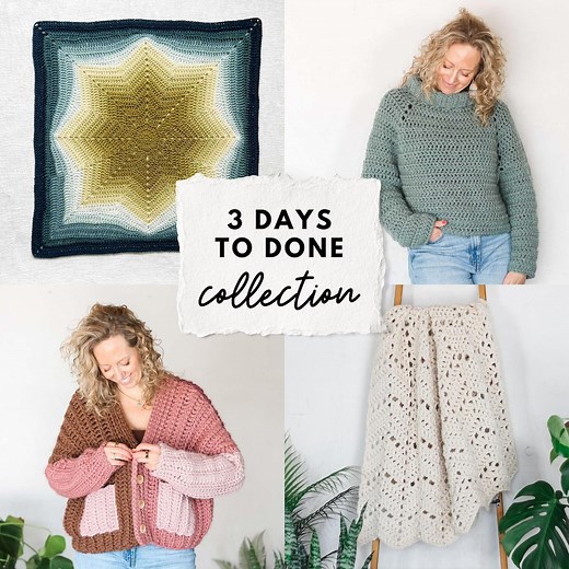 Crochet PATTERNS   VIDEO TUTORIALS / Ripple Blanket / Cardigan / Raglan / Star Blanket / Fast / Beginner / 3 Days to Done Collection - Etsy