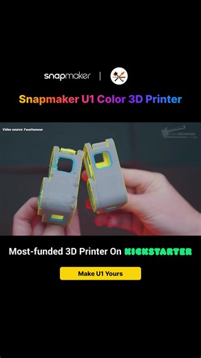 💥After testing the Snapmaker U1, @FauxHammer found it is incredible! Auto material loading, multi-color TPU prints. Tweaks for perfect results! 💪Start your multi-color printing journey with Snapmaker U1! | Snapmaker
