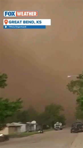 ‘HOLY S---‘: A haboob or dust storm shocked residents in Great Bend, Kansas on Sunday as it moved through the area. | FOX Weather