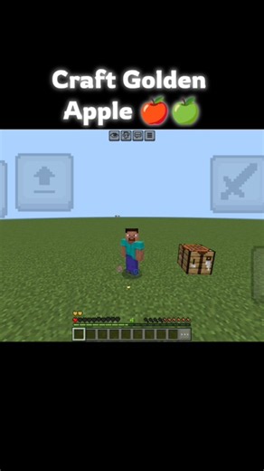 How to Craft a Golden Apple in Minecraft 🍎✨ #Minecraft #minecraft #minecraftonly #minecraftanimation