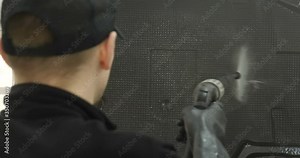 Washing car engine. Car wash service before and after washing. Cleaning maintenance. Before and after effect. Washing vehicle engine at the station. High pressure Car engine wash.